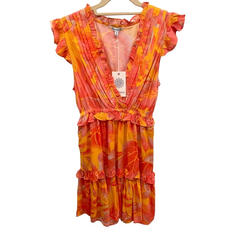 Beach Dress Cover Up Blue Island NWOT Sz M